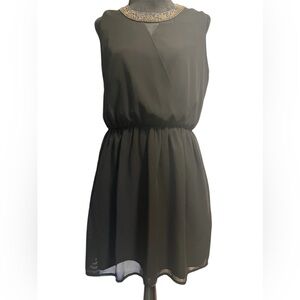 DKNY women’s black beaded embellished dress large